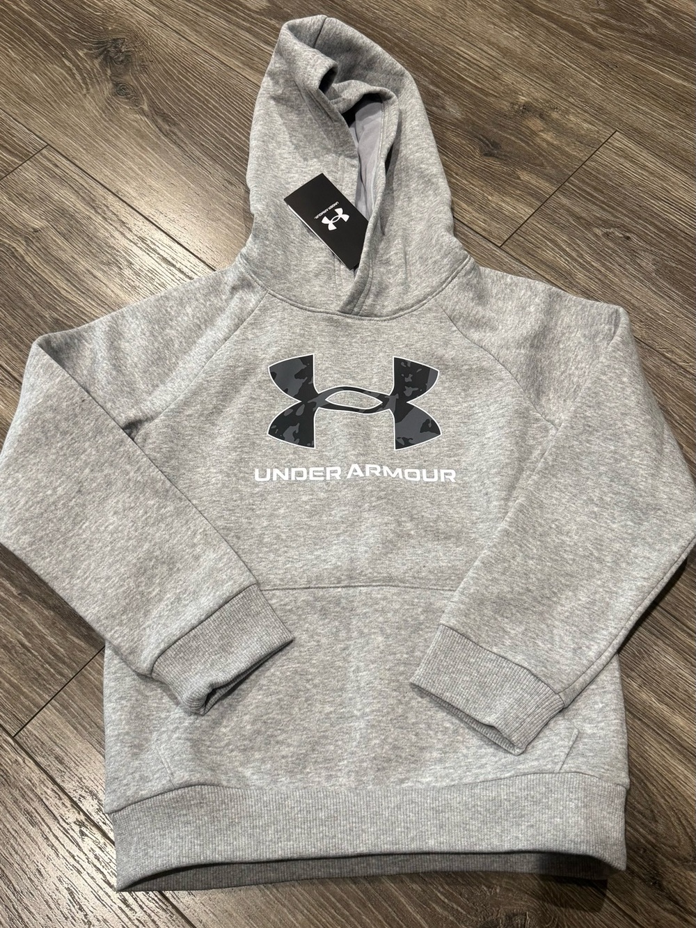NWT Under Armour Kids Gray Hooded Sweatshirt